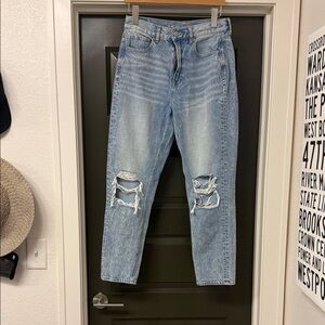 American Eagle Outfitters Light Blue Ripped Jeans